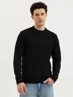 United Colors of Benetton - Regular Fit Round Neck Textured Classic Polar Lining Sweatshirt