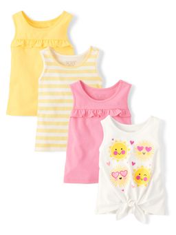 The Children's Place - Girls Sun Ruffle Tank Tops (Pack of 4)