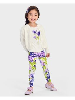 Gymboree - Girls Lavender Fields Hydrangea Leggings