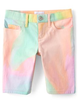 The Children's Place - Girls Rainbow Tie Dye Twill Skimmer Shorts