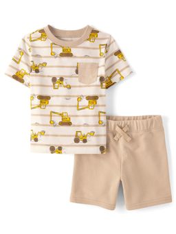 The Children's Place - Boys Construction T-Shirt with Shorts