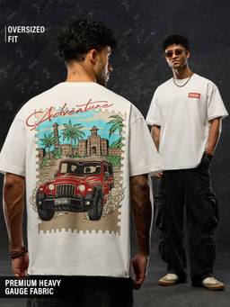 The Souled Store - Official Thar: Indie Vibe Men Oversized T-Shirts