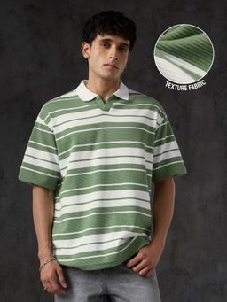 The Souled Store - Oversized Polo: Pistachio Men Oversized Polo T-Shirt