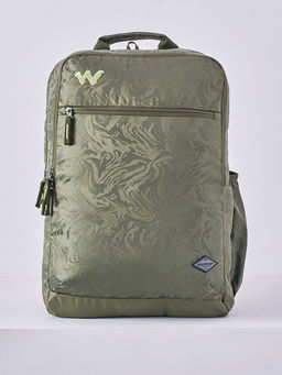 WILDCRAFT - Olive Printed Polyester Backpack