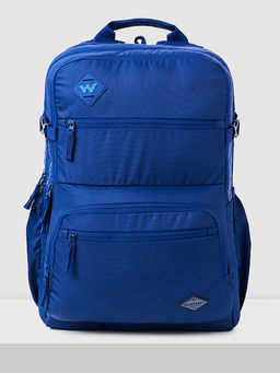 WILDCRAFT - Navy Blue Solid Polyester Backpack