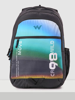 WILDCRAFT - Grey Printed Polyester Backpack