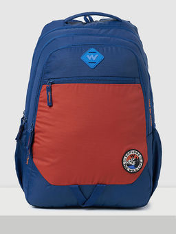 WILDCRAFT - Navy Blue Printed Polyester Backpack