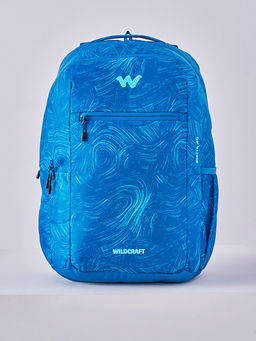 WILDCRAFT - Navy Blue Printed Polyester Backpack
