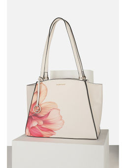 Allen Solly - Beige Printed Polyester Handbag