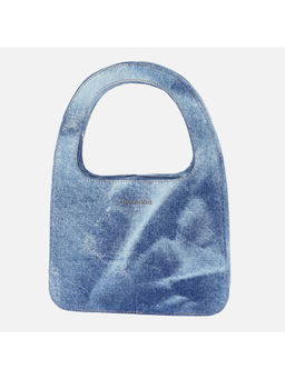 MONADAA - Blue Solid Polyester Handheld Bag