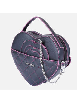 MONADAA - Black Solid Polyester Handheld Bag and Detachable Strap