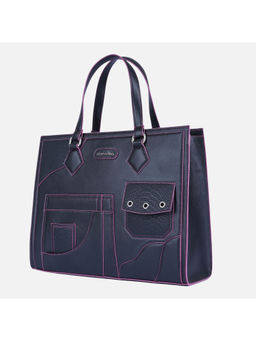 MONADAA - Black Solid Polyester Handbag