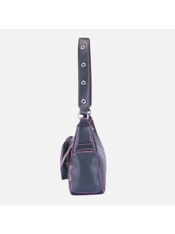 MONADAA - Black Solid Polyester Handheld Bag