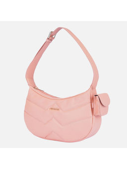 MONADAA - Peach Solid Polyester Handheld Bag