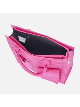 MONADAA - Pink Solid Polyester Handbag