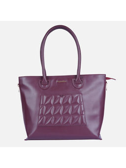 MONADAA - Maroon Solid Polyester Handbag