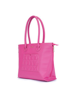 MONADAA - Pink Solid Polyester Handbag