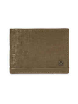 United Colors of Benetton - Olive Solid Leather Wallet