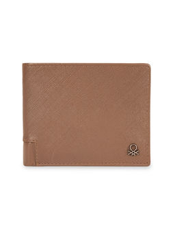 United Colors of Benetton - Tan Solid Leather Wallet