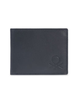 United Colors of Benetton - Navy Blue Solid Leather Wallet