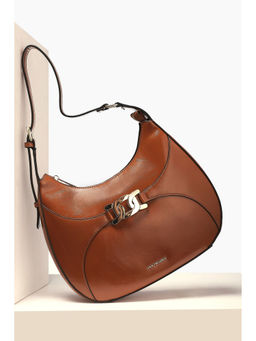 Van Heusen - Brown Solid Polyester Handbag