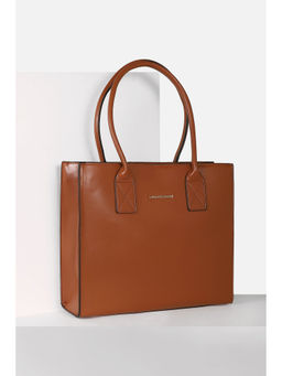 Van Heusen - Brown Solid Polyester Handbag