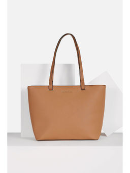 Van Heusen - Brown Solid Polyester Handbag