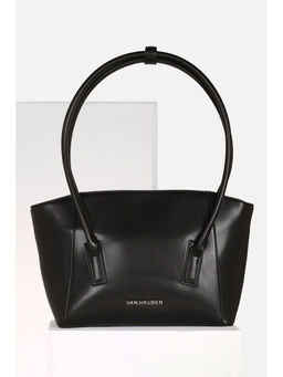 Van Heusen - Black Printed Polyester Handbag and Detachable Strap