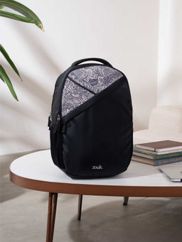Zouk - Beige Printed Jute Backpack
