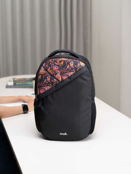 Zouk - Pink Printed Jute Backpack