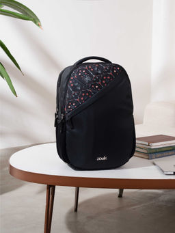 Zouk - Black Printed Jute Backpack