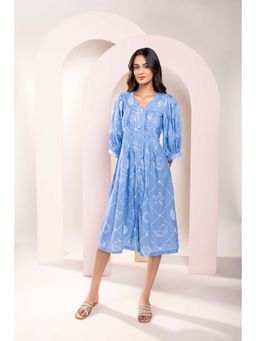 Poppi - Seascape Blue Midi Dress