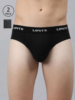 Levi's - Men Cotton Solid Classic Briefs Snug Fit (pack Of 2) Multi-Color
