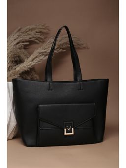 Allen Solly - Women Black Formal Tote Bag