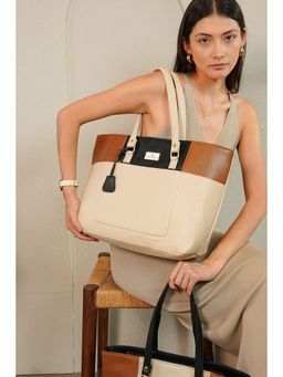 MINI WESST - Geller Classic Tote Bag - Beige
