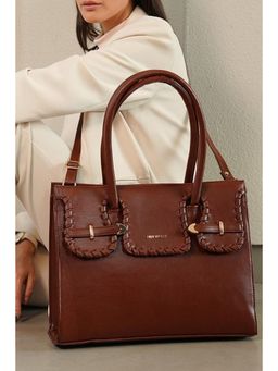 MINI WESST - Bennet Classic Tote Bag - Brown