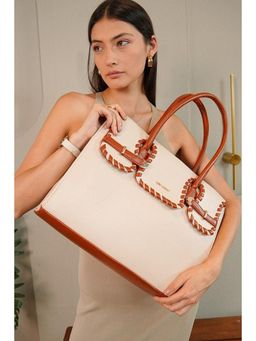 MINI WESST - Bennet Classic Tote Bag - Beige