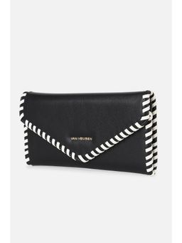 Van Heusen - Women Black Textured Casual Wallet