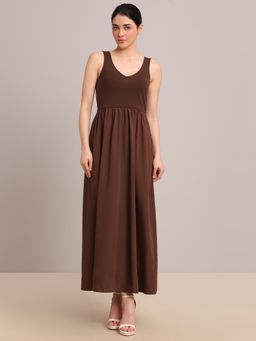 VERO MODA - Brown Polyester Casual Dress