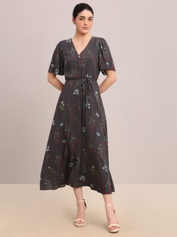 VERO MODA - Grey Viscose Casual Dress