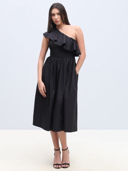 VERO MODA - Black Cotton Casual Dress