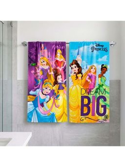 Athom Living - Disney Princess Kids Bath Towel 350 Gsm (Pack Of 2) (M)