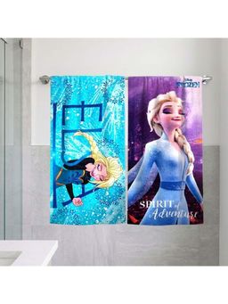 Athom Living - Disney Frozen Elsa Themed Kids Bath Towel, 350 Gsm (Pack Of 2) (M)