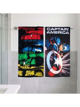 Athom Living - Marvels Avengers Themed Kids Bath Towel 350 Gsm (Pack Of 2) (M)