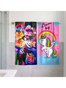 Athom Living - My Little Pony with Unicorn Mixed Themed Bath Towel Kids (Pack Of 2) (M)