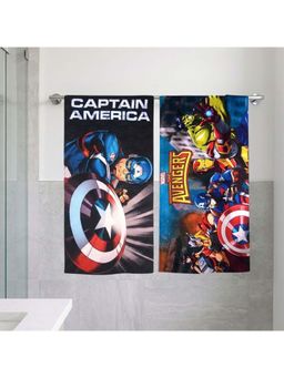 Athom Living - Marvels Captain America and Avengers Themed Bath Towel Kids (Pack Of 2) (M)