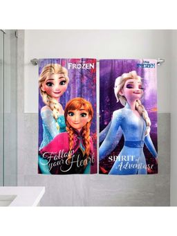 Athom Living - Frozen Sisters with Disney Mouna Mixed Themed Bath Towel Kids (Pack Of 2) (M)