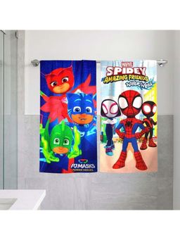 Athom Living - Pj Masks and Little Spidey Themed Kids Bath Towel 350 Gsm Towel (Pack Of 2) (M)