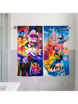 Athom Living - My Little Pony with Disney Princess Themed Bath Towel Kids (Pack Of 2) (M)