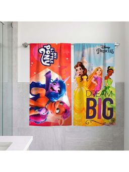 Athom Living - My Little Pony with Disney Princess Themed Bath Towel Kids (Pack Of 2) (M)